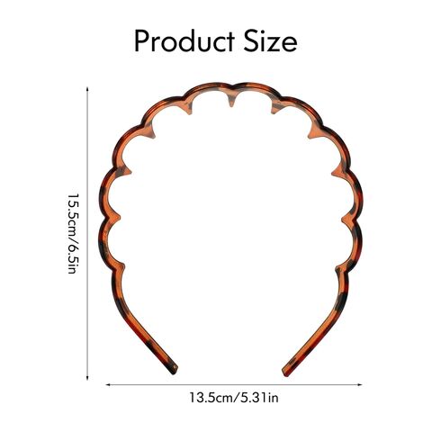 Ensemble de 4 pièces comprenant un serre-tête dentelé, un serre-tête en plastique ondulé, un serre-tête de maquillage, idéal pour l'exercice quotidien et le fitness.