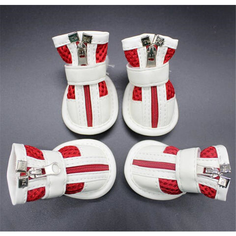 Zapatos Calientes para Mascotas, Zapatillas para Perros y Gatos con Cremallera y Velcro, Nuevos Zapatos de Malla Transpirables Antideslizantes para Mascotas