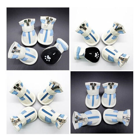 Zapatos Calientes para Mascotas, Zapatillas para Perros y Gatos con Cremallera y Velcro, Nuevos Zapatos de Malla Transpirables Antideslizantes para Mascotas