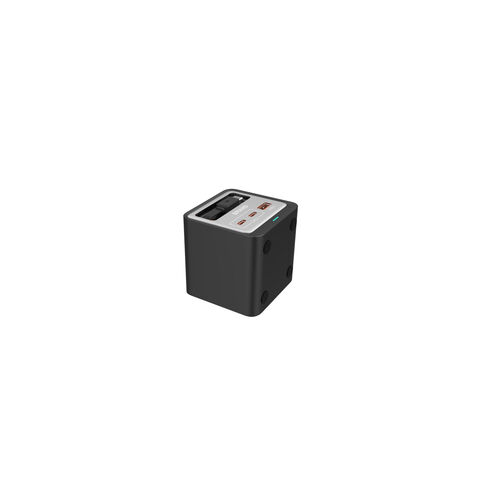 شاحن GaN عالمي USB-A + منفذين Type C مع كابل قابل للسحب ، 100 واط