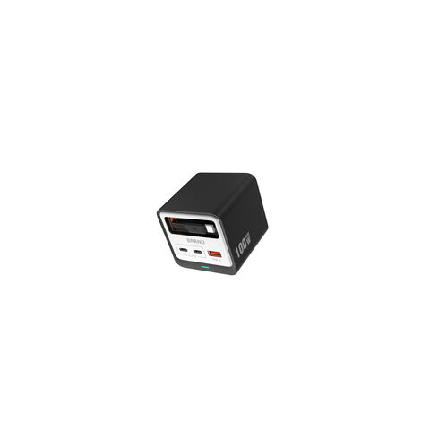 شاحن GaN عالمي USB-A + منفذين Type C مع كابل قابل للسحب ، 100 واط