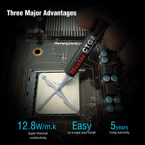 Maxtor CTG8D 4g 12.8W/m.k Hochleitfähige CPU-Wärmeleitpaste aus Silikon, PC-Gaming, Kühlkörper, Wärmeleitpaste