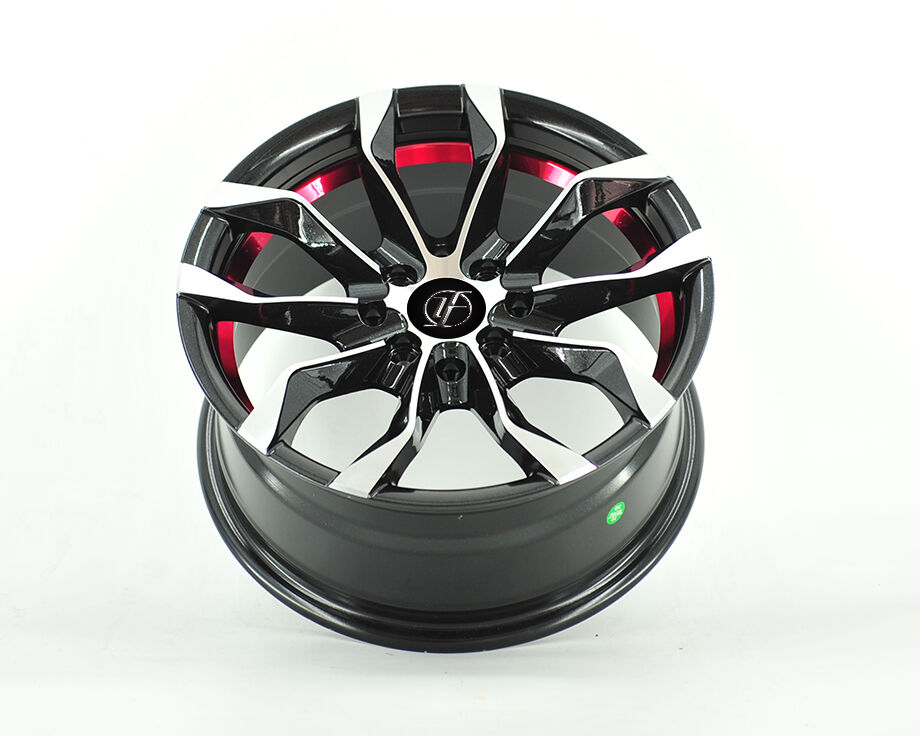 Dx151 15 Inch Black Machine Face With Red Undercut Aftermarket Flow ...