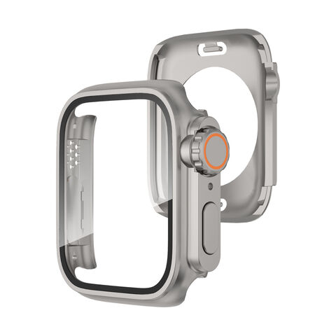 Capa Protetora de Metal PC para Apple Watch Series 10 iWatch 38/40/41/42/44/45MM - Capa Protetora de Luxo Popular