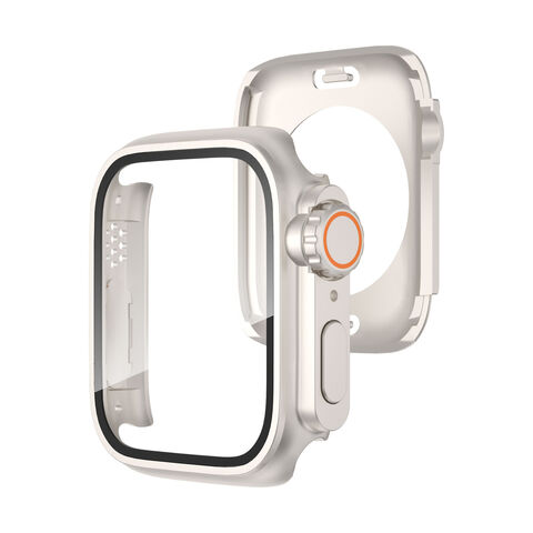 Capa Protetora de Metal PC para Apple Watch Series 10 iWatch 38/40/41/42/44/45MM - Capa Protetora de Luxo Popular