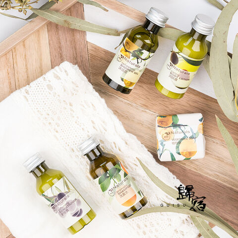 Fournitures de bain jetables pour hôtel B&B 30 ml Esthétique Naturelle : Shampooing, Gel Douche, Nettoyant, Soin du Bain, Hydratant
