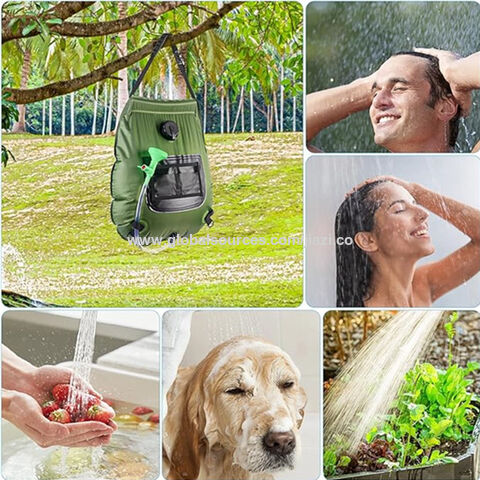 Tragbare Solar-Campingdusche, 20 Liter mit Ein/Aus-Duschkopf und abnehmbarem Schlauch für Camping, Reisen, Strand - Direkt vom Hersteller