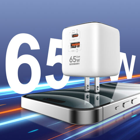 LDNIO Q2617 Cargador GaN Portátil de 65W con Suministro de Energía Inteligente PD para Teléfonos Móviles, Cargador Súper Rápido, Adaptador para Teléfono Móvil
