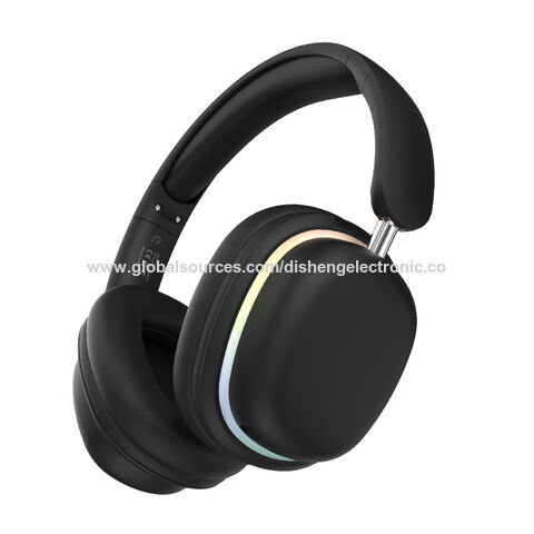 Fones de ouvido para jogos Bluetooth com microfone boom, luz RGB, máximo conforto, OEM e atacado