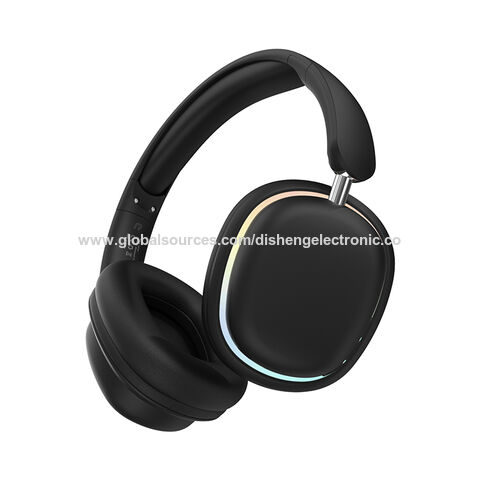 Fones de ouvido para jogos Bluetooth com microfone boom, luz RGB, máximo conforto, OEM e atacado