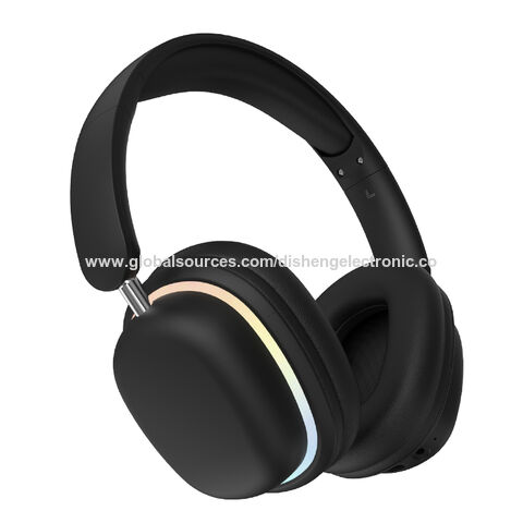 Fones de ouvido para jogos Bluetooth com microfone boom, luz RGB, máximo conforto, OEM e atacado