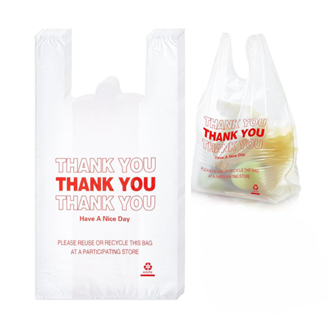 Sac Shopping en Plastique de Haute Qualité - Sac Cabas Solide Type T-Shirt, Parfait pour le Commerce de Détail, Vente Directe d'Usine pour une Valeur Maximale