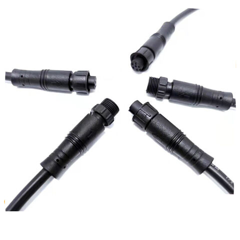 Conector impermeable de 3 pines IP67 para iluminación LED exterior, conector impermeable de 4 pines, conector de cable M10