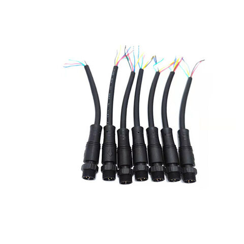 Conector impermeable de 3 pines IP67 para iluminación LED exterior, conector impermeable de 4 pines, conector de cable M10