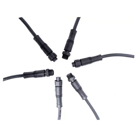 Conector impermeable de 3 pines IP67 para iluminación LED exterior, conector impermeable de 4 pines, conector de cable M10