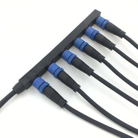Cable LED Impermeable para Interiores/Exteriores IP67 M15 para Farolas Exteriores Conector en Forma de F M15 Impermeable para Módulos LED