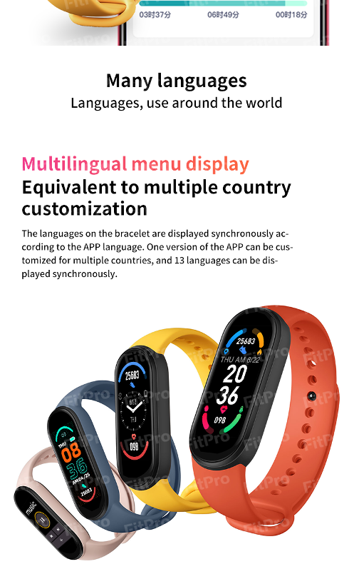 Mi Band Smart Band Smart Bracelet M6 Fitness Watch, Fashion