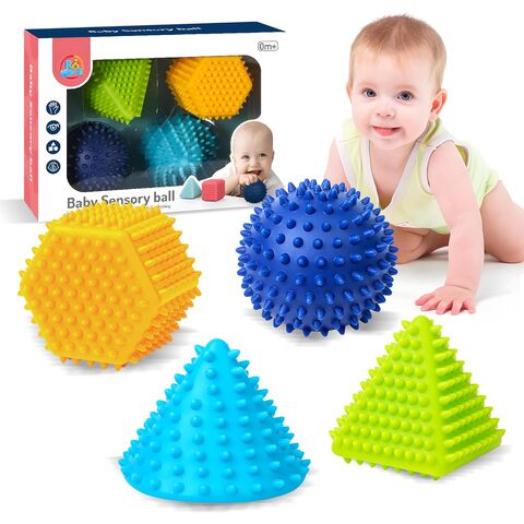 Bolas Sensoriais para Bebês, Brinquedos Sensoriais para Bebês, Cores Vivas, Multi Bolas Macias Texturizadas, Conjuntos de Presente, Brinquedos Montessori para Bebês