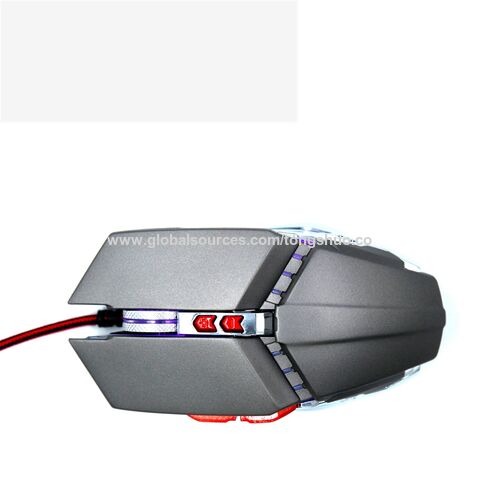 Souris Gaming USB Optique 3200 DPI 7 Boutons avec Plaque Métallique et Lumière Respirante - Prix Compétitif