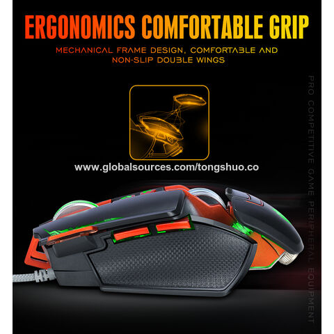 Nouvelle Conception V9 Souris Gaming Personnalisée Rétroéclairage RGB Souris Gamer Filaire 3200 dpi