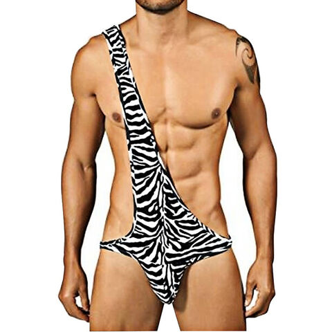 Mens one piece swimsuit thong online