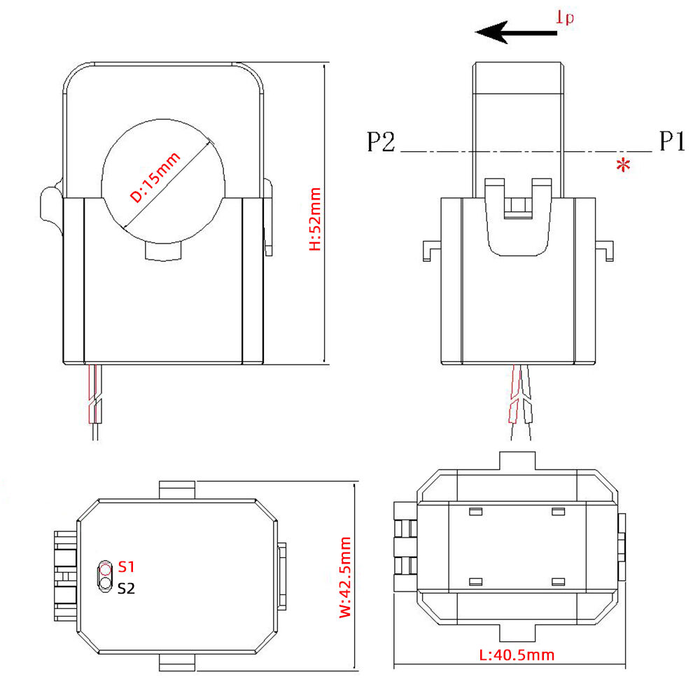Trfk-10a Mini Split Core Ct Ac 5a/5ma 5a/2.5ma 50a/20ma Ma Output High ...