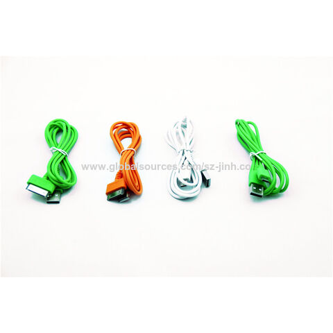 Cable de Datos Micro USB 2.0 Plano Color Verde, Conductor de Cobre Desnudo (BC), Cubierta de PVC
