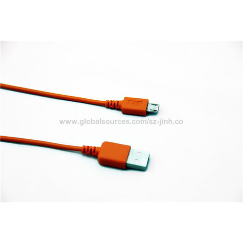 Cable USB 2.0 AM a Micro USB 5P Redondo Color Amarillo para Carga y Sincronización de Datos