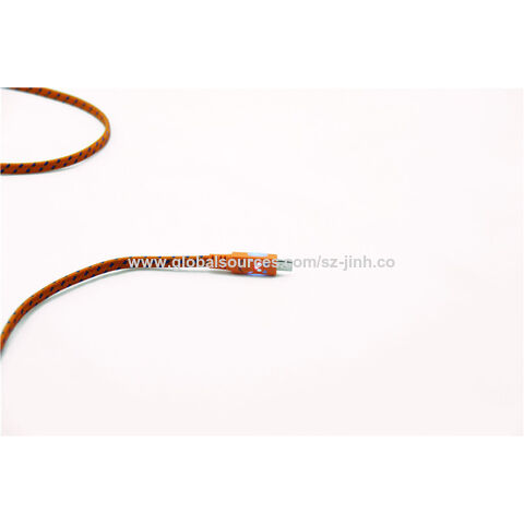 Cable de Datos USB 2.0 a Micro Flat con Diseño Panda Luminoso y Malla de Tela para Carga y Sincronización