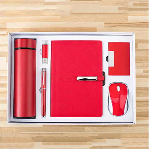 Set de Regalo Corporativo de Lujo Promocional para Negocios: Taza de Vacío, Cuaderno, Bolígrafo, Tarjetero con Logo