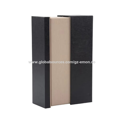 Caja de Vino Personalizada 2024 con Color y Logotipo, Lujo, Asa, Plegable, para Dos Botellas de Vidrio, Cajas de Regalo, Embalaje de Papel para Vino a Medida