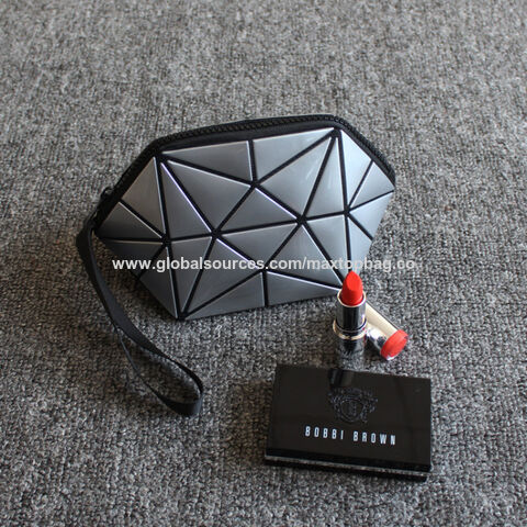 Bolsos de embrague, bolsos cosméticos de cuero PU brillante y reflectante de moda
