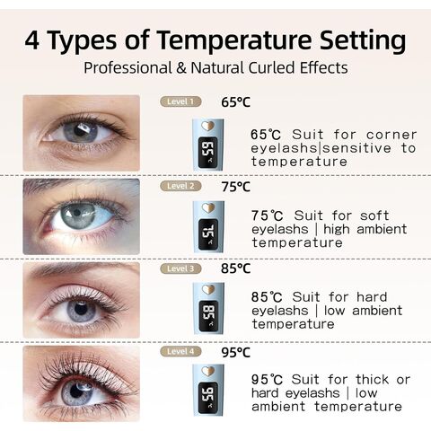 Beheizbarer Wimpernformer, intelligenter, abschaltbarer, wiederaufladbarer elektrischer Wimpernformer, schnelles Aufheizen für 24 Stunden, langanhaltend - blau.
