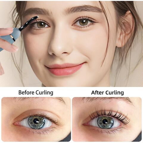 Beheizbarer Wimpernformer, intelligenter, abschaltbarer, wiederaufladbarer elektrischer Wimpernformer, schnelles Aufheizen für 24 Stunden, langanhaltend - blau.
