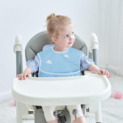 3er Pack Baby Lätzchen, wasserdicht, leicht zu reinigen, Fütterungslätzchen, Entwöhnungslätzchen, verstellbarer Verschluss, geeignet für Kinder mit großen Taschen
