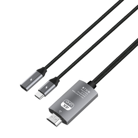 USB-C-zu-HDTV-Kabel + PD-Laden, Typ-C-zu-HDTV-Kabel + PD-Laden MHL, 4K60Hz