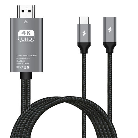 USB-C-zu-HDTV-Kabel + PD-Laden, Typ-C-zu-HDTV-Kabel + PD-Laden MHL, 4K60Hz