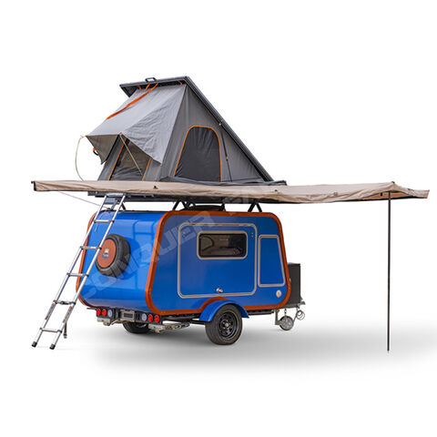 Vente Directe Mini Caravane Teardrop Best-Seller pour Camping en Plein Air avec Tente Latérale pour Caravane Teardrop