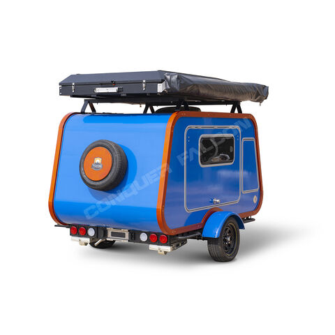 Vente Directe Mini Caravane Teardrop Best-Seller pour Camping en Plein Air avec Tente Latérale pour Caravane Teardrop