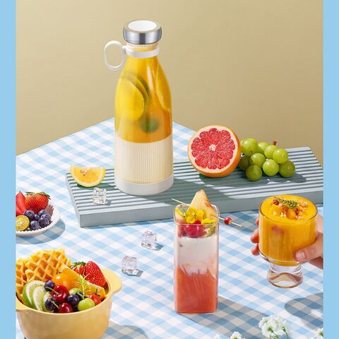 Wireless Charging Electric 4-Blade Mini Blender, Portable Blender, Fruit Blender, Fruit Extractors