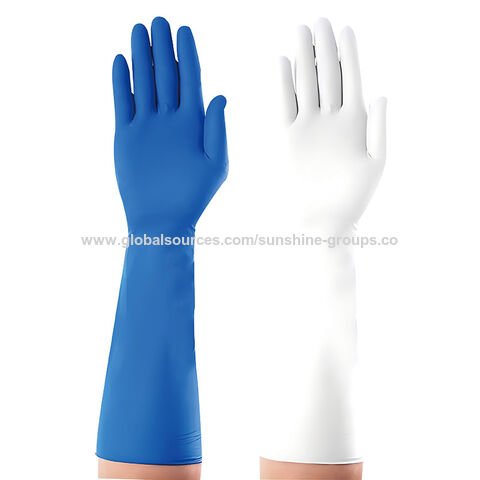 Guantes desechables de nitrilo, grado alimentario, PVC transparente, duraderos, de látex y goma