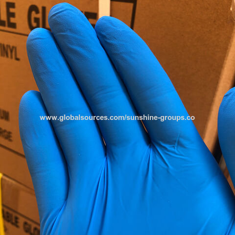 Guantes desechables de nitrilo, grado alimentario, PVC transparente, duraderos, de látex y goma