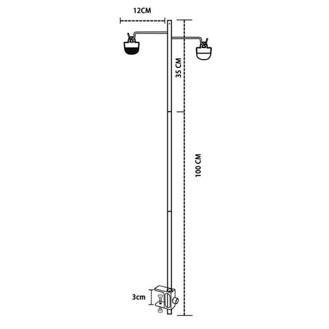 Support de Fixation en Alliage d'Aluminium pour Lampe de Camping Pliable Portable d'Extérieur