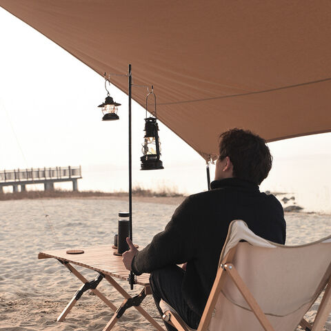 Support de Fixation en Alliage d'Aluminium pour Lampe de Camping Pliable Portable d'Extérieur