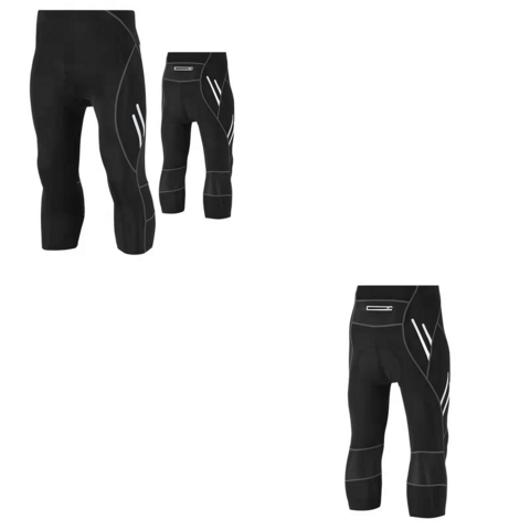 Pantalon de Cyclisme Homme, Leggings de Sport Rembourrés de Compression à Séchage Rapide pour Vélo