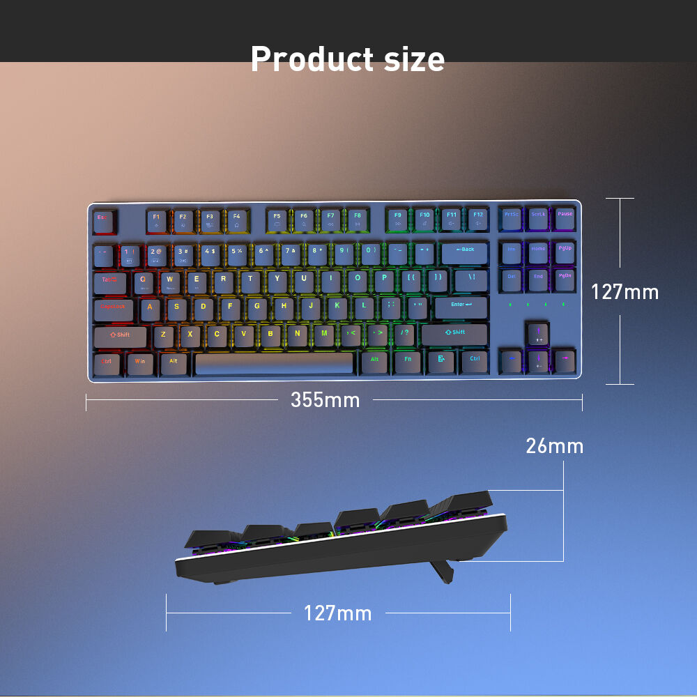 Ky-mk103wbr 2.4g+bt+usb Three-mode Gaming Mechanical Keyboard Rgb ...