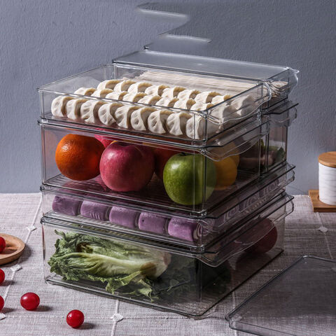 Fruit Storage Jars Organizer Refrigerator Containers With Handle Organizer Freezer Kitchen Storage