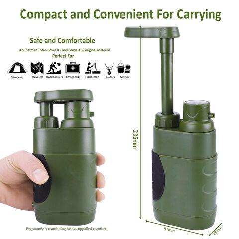 Portable Water Filtration System Outdoor Water Filter Straw for Hiking Survival Gear Camping