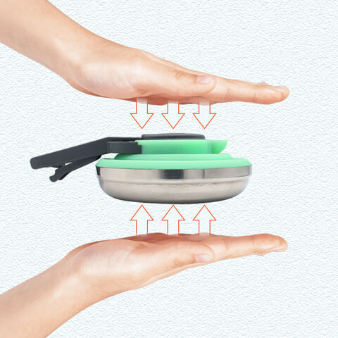 3pcs Silicone Water Kettle Cup Retractable Folding Bowl Set Camping Outdoor