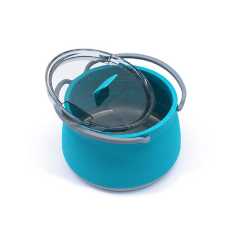 Folding Silicone Kettle Outdoor Mini Boiling Pot W/ Handle